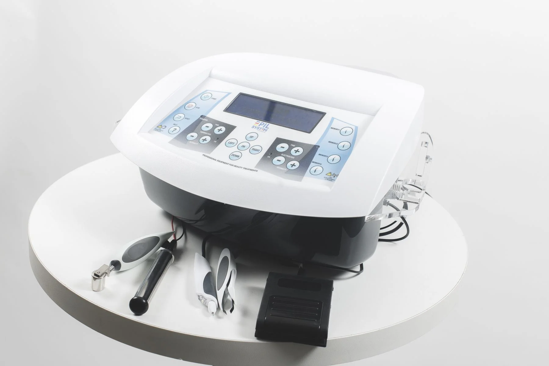 EPIL SYSTEM Electrolysis, appareil d’épilation définitive par électrolyse, avec ses pièces à main et sa pédale