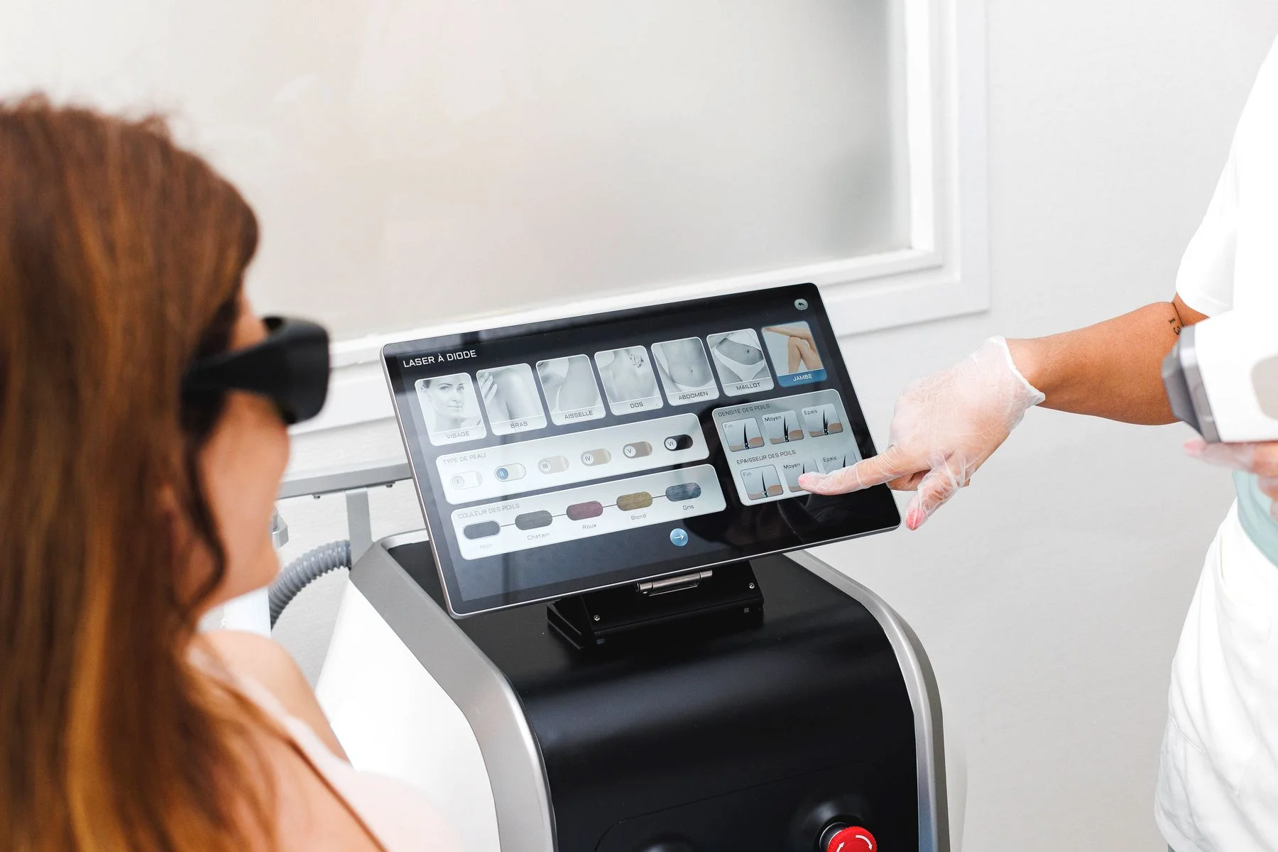 G-NIUS II, laser diode et IPL SHR, écran de paramétrage guidé